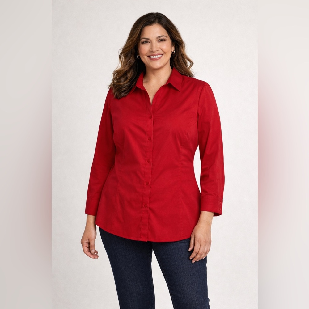 Lee Vibrant Red Women's Button-Down Shirt